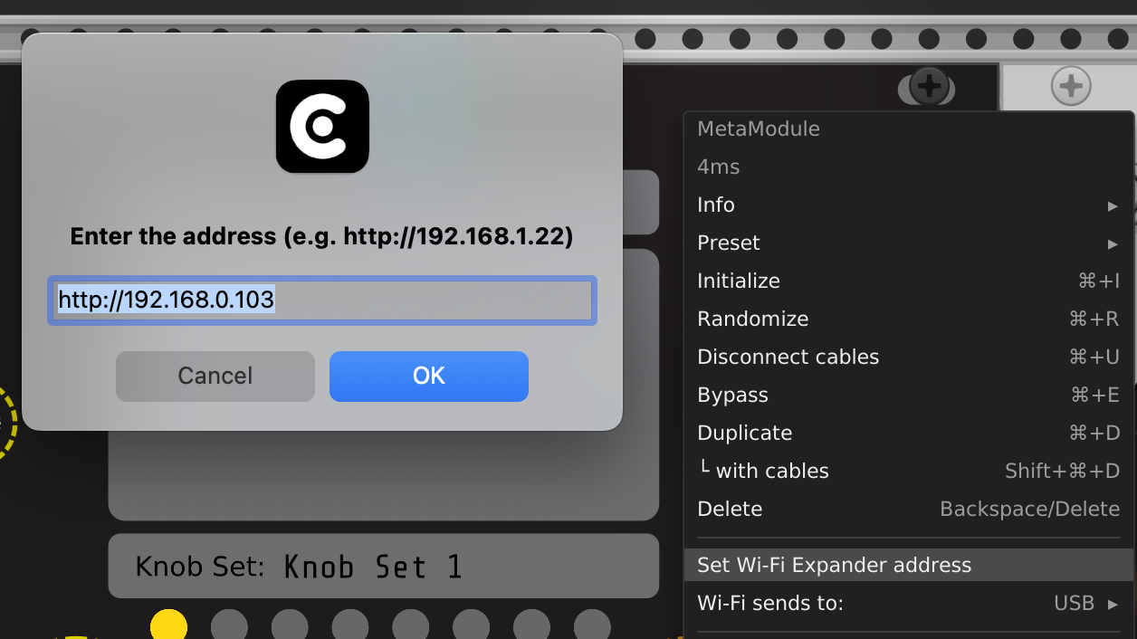 VCV WiFi URL